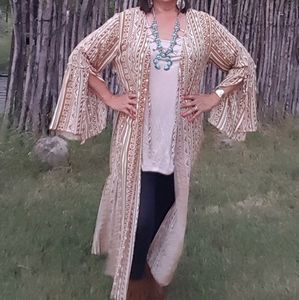 Long Mustard/Beige Duster